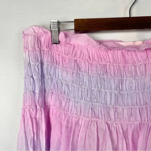 Johnny Was Pink Tie Dye Charlotte Midi Skirt L - Picture 7 of 7